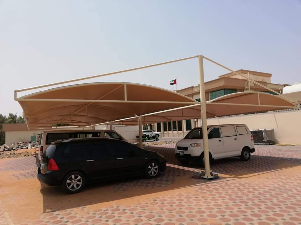 Cantilever Car Parking Shades Suppliers in Dubai, Sharjah, Ajman, and UAE.
